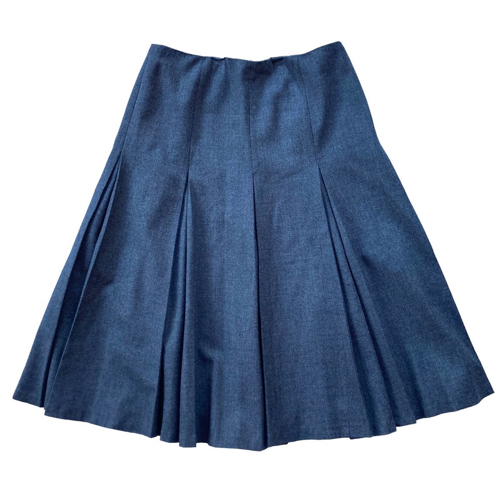 Talbots Wool Circle Midi Skirt Gray Size 10